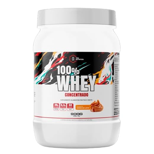 100% Whey Protein 100% Whey Concentrado Pote - 900g - TAG Nutrition - Ganho de Massa Muscular, Força, Hipertrofia (Pote 900G, Doce de Leite)