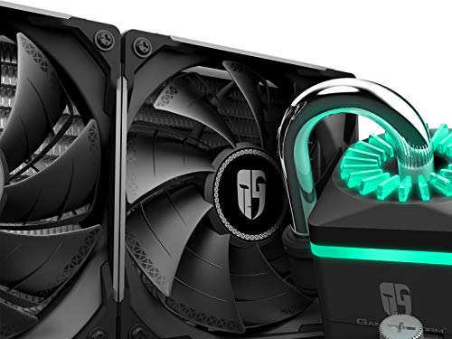 DEEP COOL Captain 240X RGB Liquid Cooling per CPU, Sistema Anti-perdite, Controller Via Cavo o Controllo della Scheda Madre con Intestazione RGB 4pin-12V, 3 Anni di Garanzia