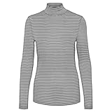 turtleneck shirt women's h&m Cuello de tortuga VERO MODA VMCARLA LS Turtleneck Top GA Noos Camiseta de Manga Larga, Black/Stripes:lgm-SIV, S para Mujer