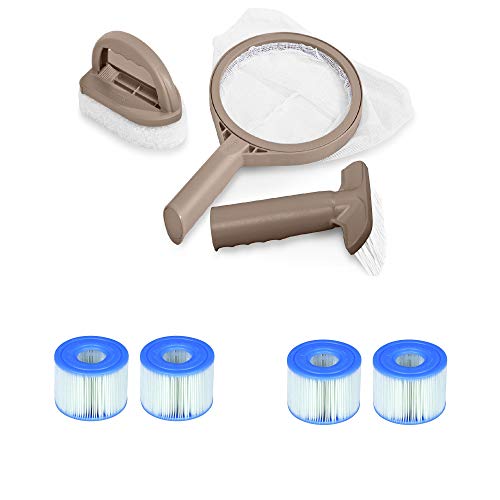Intex PureSpa Hot Tub Maintenance Kit & Intex Type S1 Filter Cartridges (2 Pack)