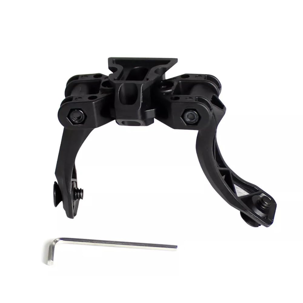 Plactic Dual AN/PVS-14 NVG J Arm Bridge Helmet Mount Holder Binocular Adapter, Black