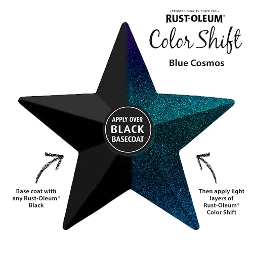 Image of Rust-Oleum Color Shift Blue Cosmos Spray Paint | Color Changing Finish, Iridescent Effect, Crafts, Decor & Accessories, Multi-Angle Appearance, 11 Oz