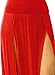 Vivicastle Sexy High Waisted Double Slits Open Knit Long Maxi Skirt (Medium, RED)