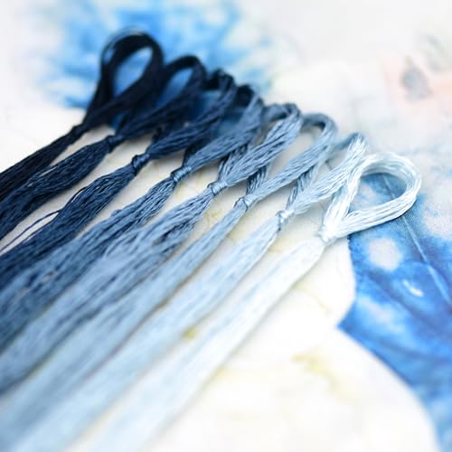Image of Mulberry Silk Floss Embroidery Thread Floss-Cross Stitch Threads China Silk Woven Jewelry Threads DIY Sewing Kits (13)