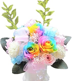 最先端 特別価格送料無料lily Gardenシルクレインボーローズ花ブーケboutuniere好評販売中 春バーゲン 特別送料無料