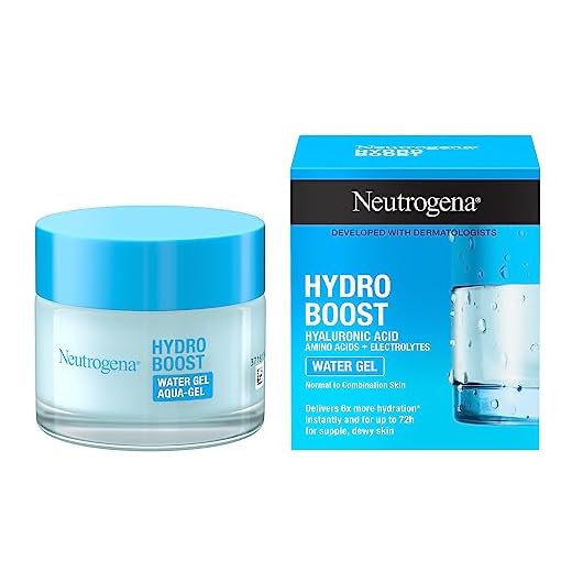 Neutrogena, Hydro Boost Gel de Agua, Pieles normales a mixtas, Hidratación Duradera No Grasa, con Ácido Hialurónico de origen natural, Desarrollado con dermatólogos, 50 ml