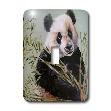 Interrupteur panda imprimé bambou cadeau original crémaillère - 3