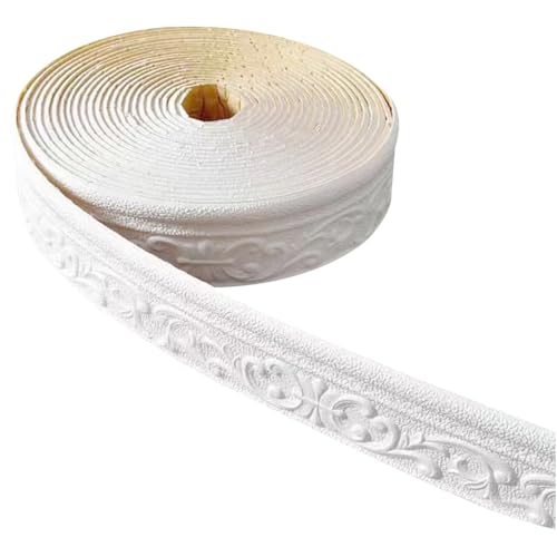 Peel & Stick Wallpaper Border 9.2m x 7.8cm Self-Adhesive Waterproof Wall Moulding Kit Protective Anti-Collision Trim for Skirting Boards Ceilings Mirrors TV Backdrops DIY Decorative Baseboard