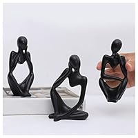 Amazon.co.jp: 3ピース 考える人の像 抽象彫刻 モダン 考える人 人体