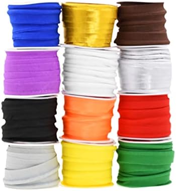 Mandala Crafts Maxi Piping Trim with Welting Cord – 1/2 Inch Maxi Piping Bias Tape for Sewing – Lip Cord Trim by The Yard for Upholstery Trimming (12 Assorted Colors, 5 X 12 Yards)