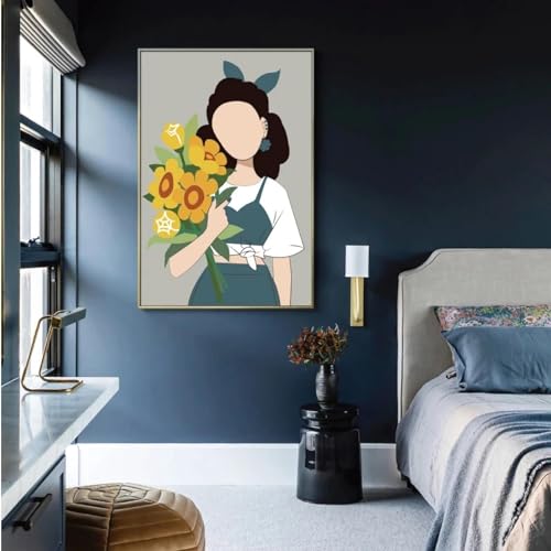 Décoration d'intérieur KEBIA grande toile vintage fille pour sublimer les murs vides