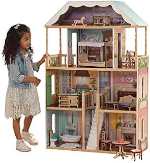 KidKraft 65956 Charlotte Dollhouse with Ez Kraft Assembly Dollhouses, Multicolor, 32.5 x 11.8