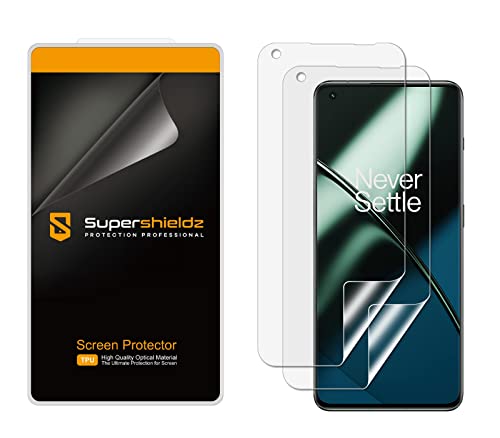 Supershieldz (2 Pack) Designed for OnePlus 11 5G Screen Protector High Definition Clear Shield (TPU)