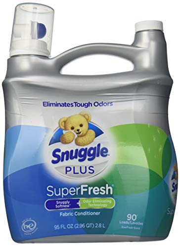 Snuggle Plus Super Fresh Fabric Softener Liquid with Odor Eliminating Technology, 95 Fluid Ounce by Snuggle