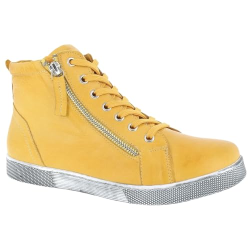 Basket femme Andrea Conti 340016 en cuir véritable souple à lacets taille 38