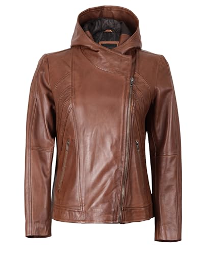fjackets Real Lambskin Stylish Hooded Leather Jacket for Women - Premium Womens Leather Jackets With Hood3