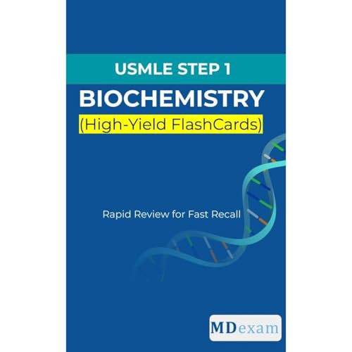 USMLE Step 1 Biochemistry High-Yield Flashcards Audiolibro Por MD Exam arte de portada