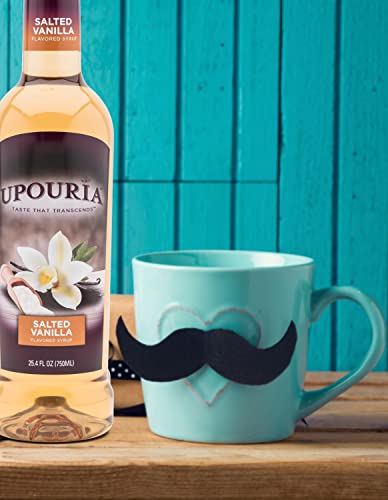 Upouria Salted Vanilla Flavored Syrup, 100% Vegan And Gluten-Free, 750 Ml 750Ml Bottle With Syrup Pump #TOP3