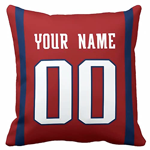 Image of ANTKING Throw Pillow 2 Pack with Custom Name and Number Personalized Gift for Men Women Boys