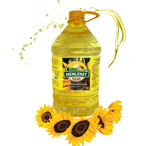 Pergamo Sonnenblumenöl -Herkunft Ukraine Sunflower oil - nur Sonnenblumenöl Ohne Zusatzstoffe, und Konservierungsstoffe- geeignet für frittierte Gerichte, Desserts und Gebäck (5 Liter) Cover