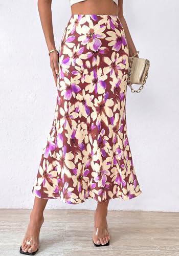 Image of BTFBM Satin Skirts for Women Trendy 2026 Summer Fall