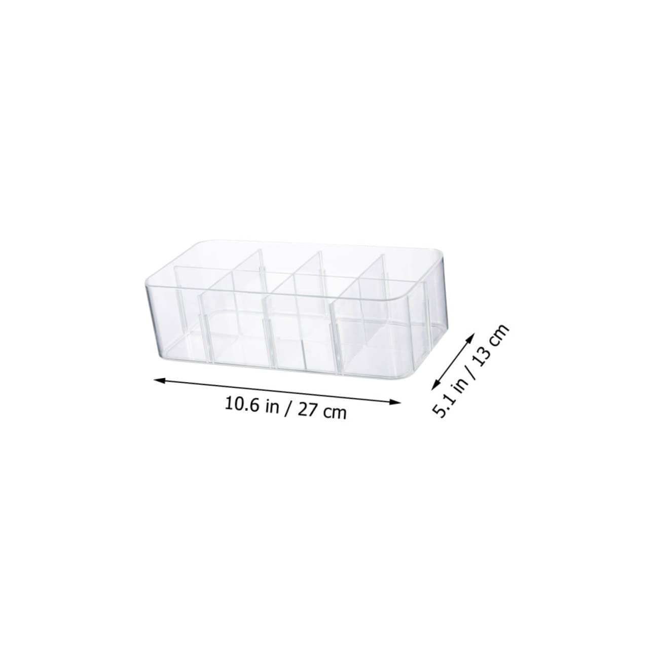 Ipetboom Boîte de Rangement en Ps pour Chaussettes et Sous-vêtements Gain de Place Maison 2 Pièces Compartiments Classifiés et Couvercle