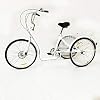 RibasuBB 20 inch fiets met mand, 3 wielen 1-versnelling driewieler voor volwassenen fiets volwassenenfiets met mand