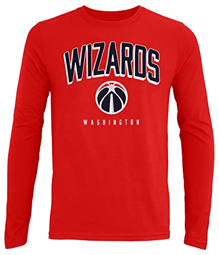 Outerstuff NBA Boys Youth (8-20) Replen Long Sleeve Dunked T-Shirt, Washington Wizards, Medium (10-12)