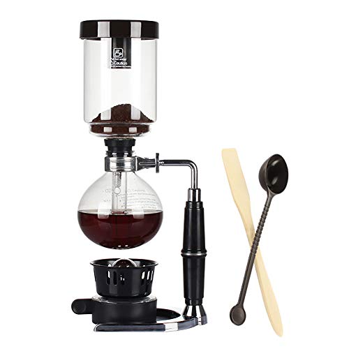 Glass Vacuum Siphon Coffee Maker 5 Cups 20-Ounce with Alcohol Burner