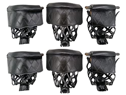 Joy's Billiard Pool Table Pockets, Leather Pool Table Pockets, Billiard Pockets, Made Of Real Leather, Diamond Pattern Shield, Black Color, Set Of 6 #TOP13