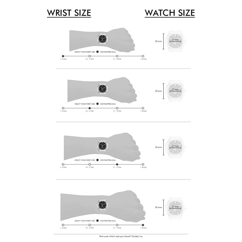 Image of Sylvi Urbane Moon Black Silver Analog Watch for Men | Premium Squircle Case Black Analog Watch | Stainless Steel Strap
