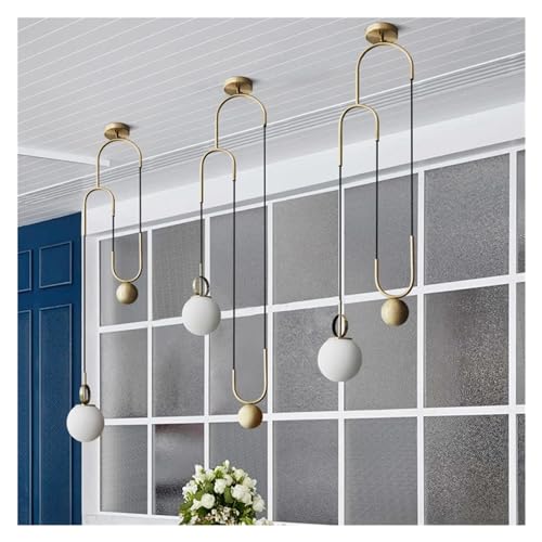 Suspension dorée hauteur réglable pour résoudre le manque de lumière