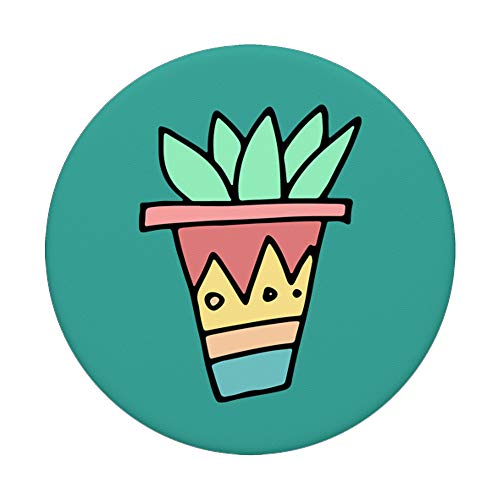 Plant in Verde Rosso & giallo su Teal AFB1272