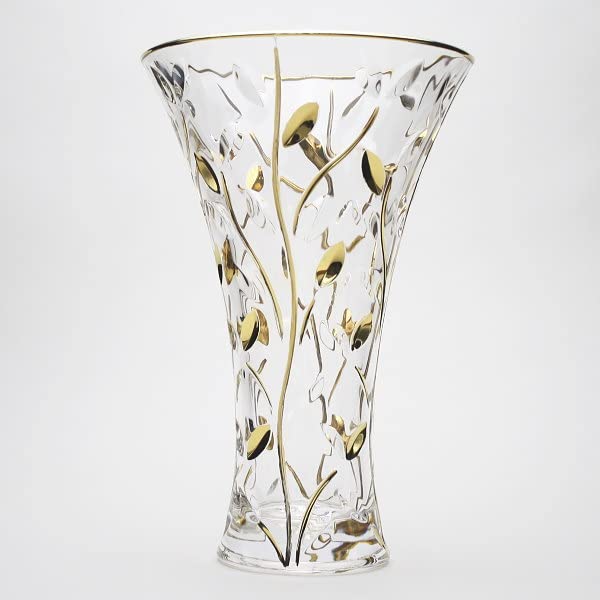 Amazon.co.jp: 大きい ガラス 花瓶 ゴールド 金 おしゃれ モダン