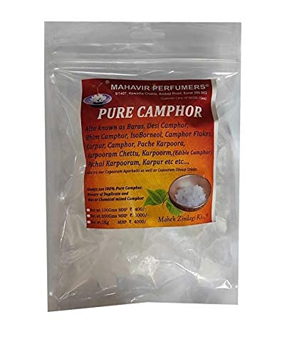 Image of Flavoured Desi Camphor-IsoBorneol-Pure Camphor- Camphor Flex (edible-pure-pharma grade)(Aqua White) (All in 1, Pack of 4) Rose, Jasmine, Sandalwood and Natural Camphor