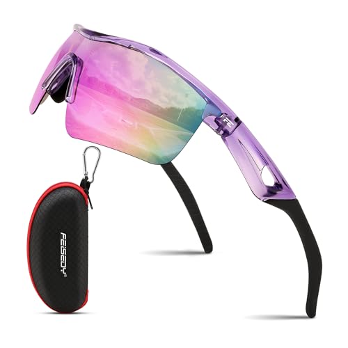 Image of FEISEDY Kids Polarized Sports Sunglasses, TR90 UV400 Baseball Cycling