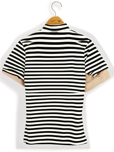 Image of Mack Jonney Men's Striped Cotton Rich Polo T Shirt | Collar Tshirts | Half Sleeves | Stripe-Regular Fit-MACK640682