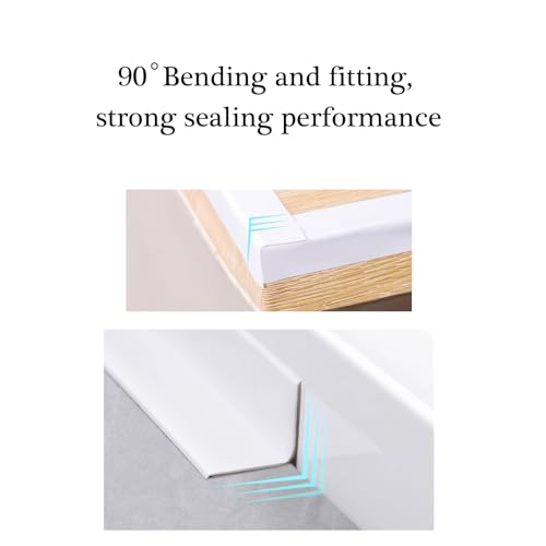 Image of Toilet Caulk Sealant Tape, White Caulk Tape Waterproof Self Adhesive, Bathtub Caulk Sealing Strip Tape for Bathroom Caulking Tape Shower Caulk, 1.5IN-10.5FT