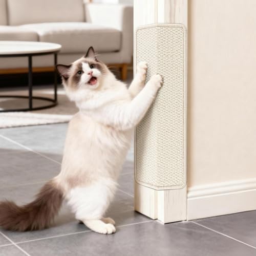 ENONCI Door Protector from Cat Scratching 19.6 x 7.8 Cat Wall Corner Scratcher Anti Scratch Door Frame Furniture Protector for Indoor Cats