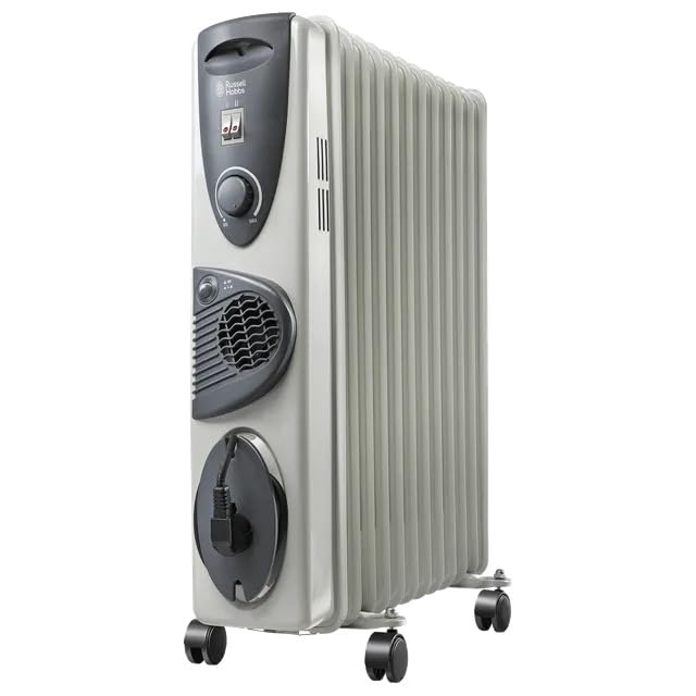Russell Hobbs 12 Fin ROR12F 2900W Electric OFR Oil Filled Radiator Room Heater with Fan | Overheat Protection & Anti-Tilt, 2 Heat Settings | Temp Control, Portable Wheels, Fire Proof | 2-Year Warranty-image-45