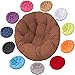 SRHWBF Coussin de Chaise Rond Papasan, Coussin Fauteuil Rotin Coussin de siège d'oeuf Suspendu Oreiller de siège de Chaise imperméable rembourré pour intérieur extérieur (Brown Ø130cm(51.1 in))