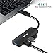 BENFEI USB USB-C Hub, 2 in 1 USB 3.0/USB-C Hub with 4 USB 3.0 Ports Compatible for MacBook, Mac Pro, Mac Mini, iMac, Surface Pro, XPS, PC, Flash Drive, Mobile HDD Black 000305black