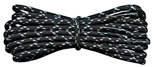 Shoelaces for Walking, Hiking, Trekking Shoe Boot - replacement laces in black with grey flecks 55 / 140 cm Shoelaces for Walking, Hiking, Trekking Shoe Boot - replacement laces in black with grey flecks 55" / 140 cm