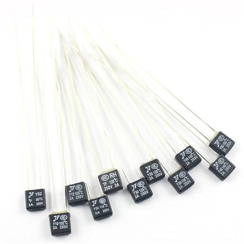 Fusible thermique 135°C boîtier carré noir haute précision 2A 250V