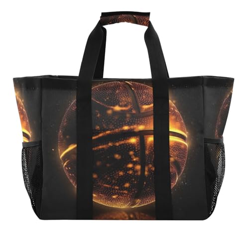 Nander Basketball Foldable Tote Bag Waterproof Sandproof Women Beach Bag Handbag Gym Bag Travel Shopping Bag