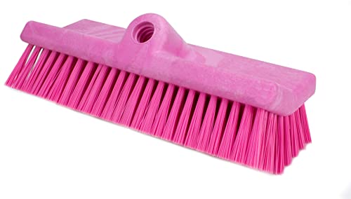 Image of SPARTA 40423EC26 Plastic Floor Scrub Brush, Wall Brush, Equipment Brush With Nonabsorbent Bristles For Industrial Kitchens, Hospitals, Commercial Cleaning, 10 Inches, Pink