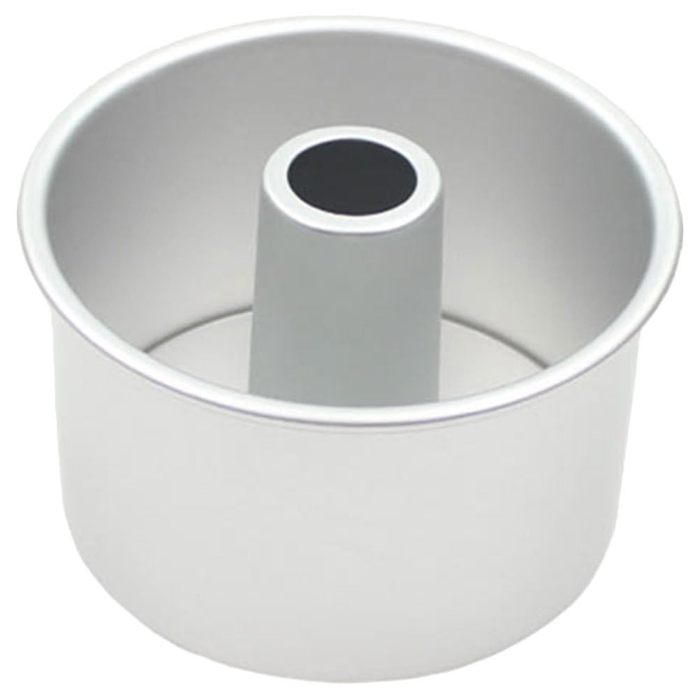 IMIKEYA Kuchenform 22cm Angel Food Cake Backform aus Aluminiumlegierung Round Cake Pan mit Abnehmbarem Boden Chiffon Kuchen Backform Donut für Backen