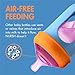 Boon Nursh Reusable Silicone Pouch Baby Bottles - Medium Flow Nipple - Silicone Baby Bottle Pouch and Nipple - Baby Feeding Essentials - Color Block - 3-6 Months - 3 Count - 8 Ounce