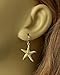 Gold Starfish Earrings for Women on 14K GF Wires Handmade in USA by Darlene's Gift Shop