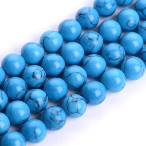 Image of 45pcs Adabele Natural Turquoise Blue Howlite Gemstone 8mm Round Beads